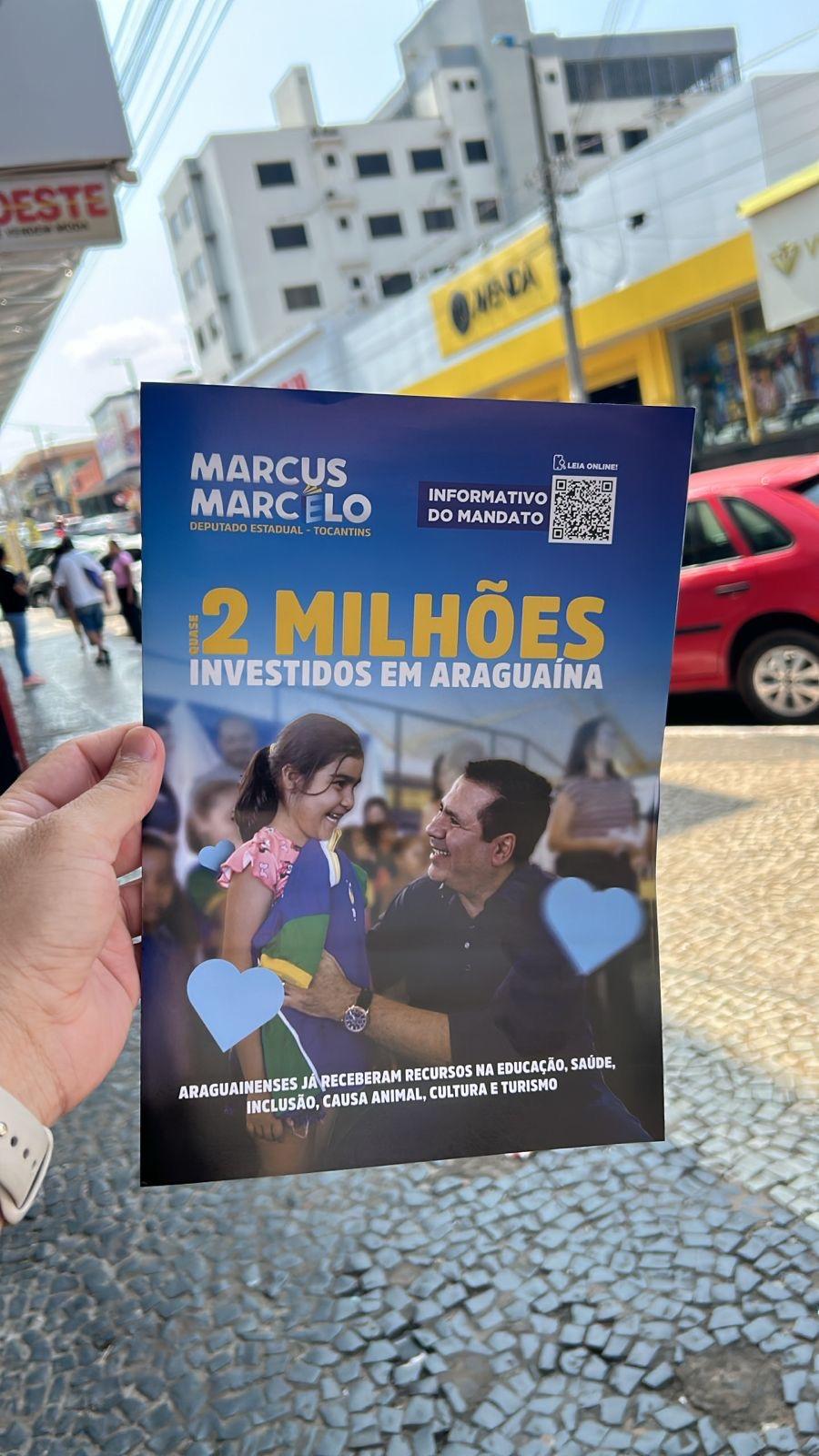 Deputado Estadual Marcus Marcelo: Compromisso em Ação nas Ruas de Araguaína com Quase 2 Milhões em Emendas Já Pagas para o Município