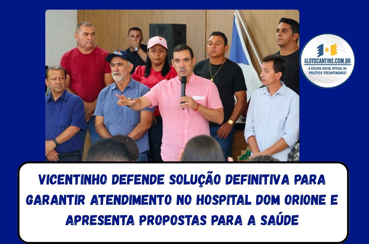 Vicentinho defende solução definitiva para garantir atendimento no Hospital Dom Orione e apresenta propostas para a saúde