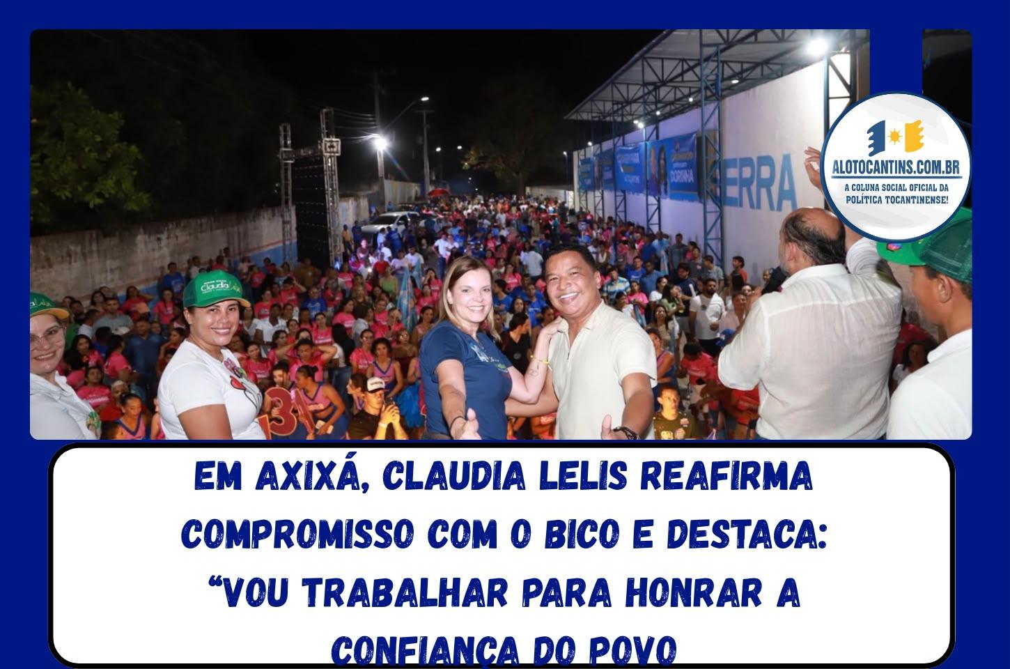 Em Axixá, Claudia Lelis reafirma compromisso com o Bico e destaca: “Vou trabalhar para honrar a confiança do povo”