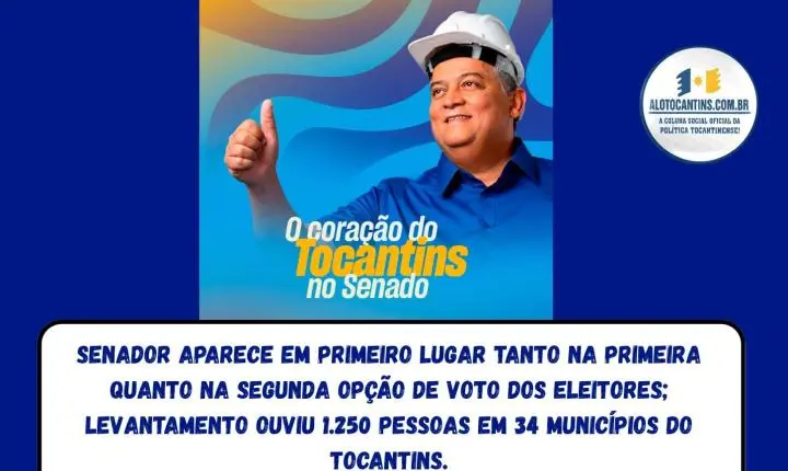 Pesquisa VÓPE/Primeira Página mostra Eduardo Gomes na liderança dos dois votos para o Senado