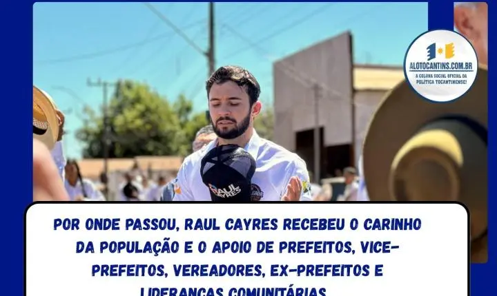 Raul Cayres intensifica agenda em quatro municípios, amplia alianças e consolida apoios de importantes lideranças no Bico do Papagaio